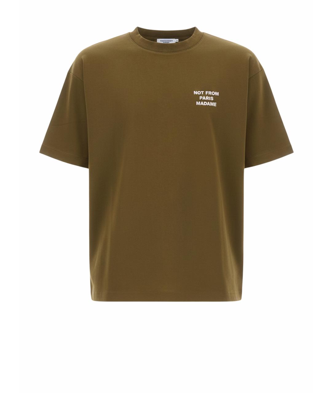 Drole de Monsieur Хаки хлопковая футболка, фото 1