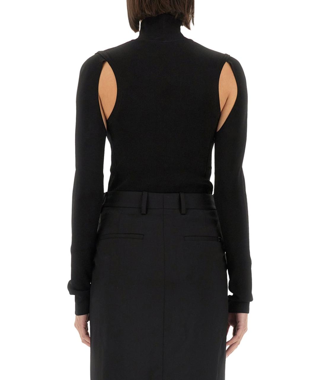 HELMUT LANG Черный вискозный джемпер / свитер, фото 3