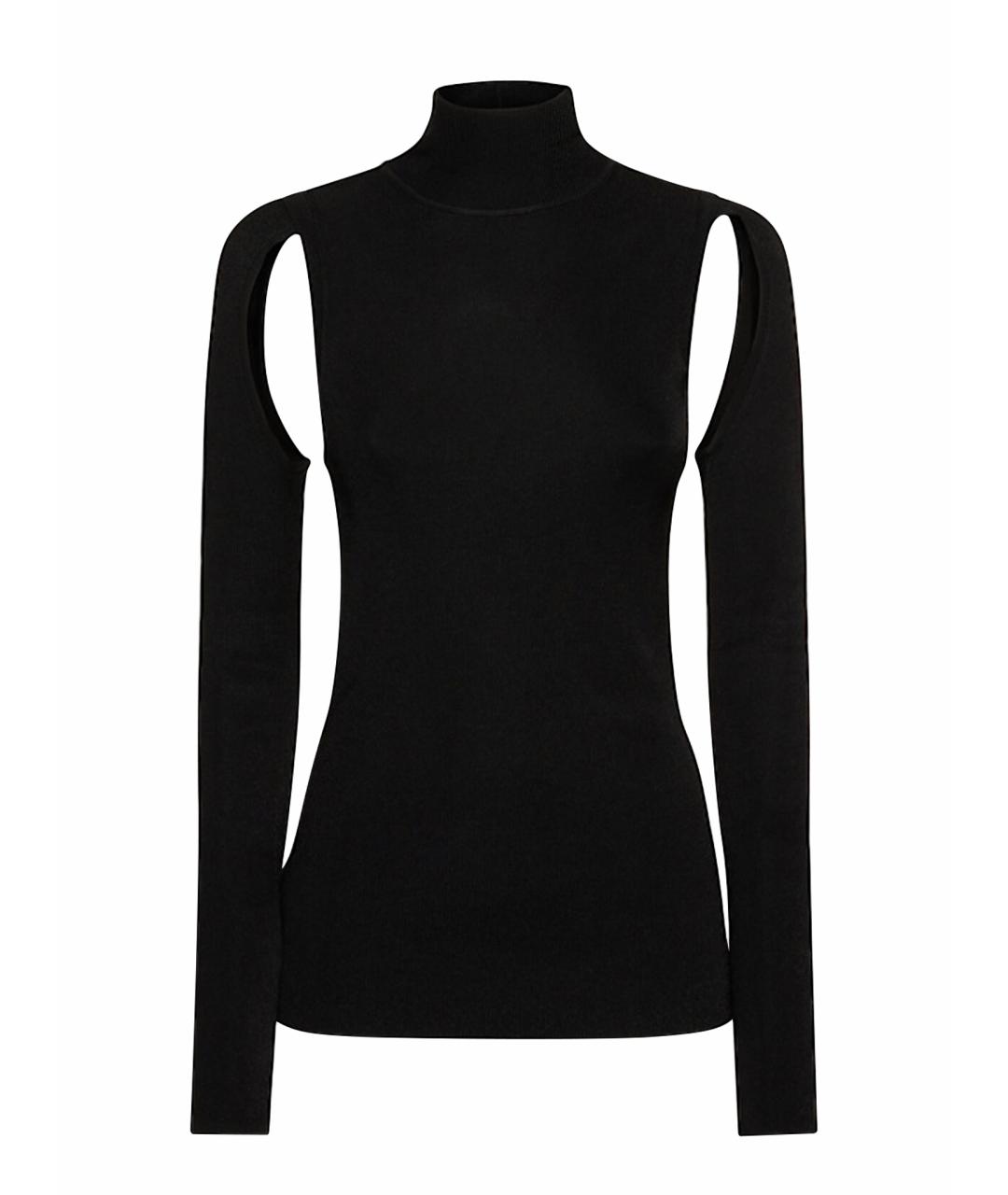 HELMUT LANG Черный вискозный джемпер / свитер, фото 1