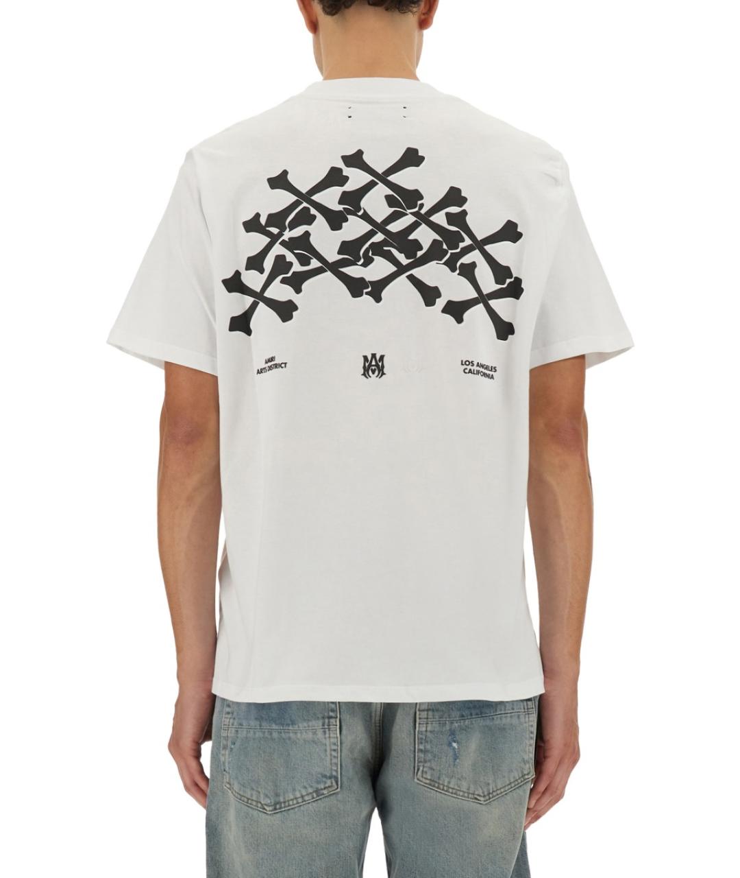 AMIRI Белая хлопковая футболка, фото 3