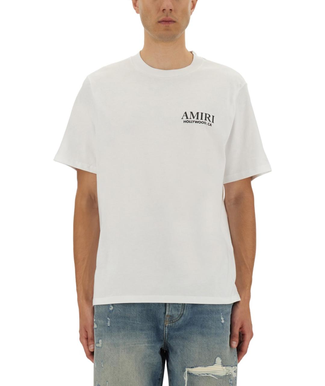 AMIRI Белая хлопковая футболка, фото 5