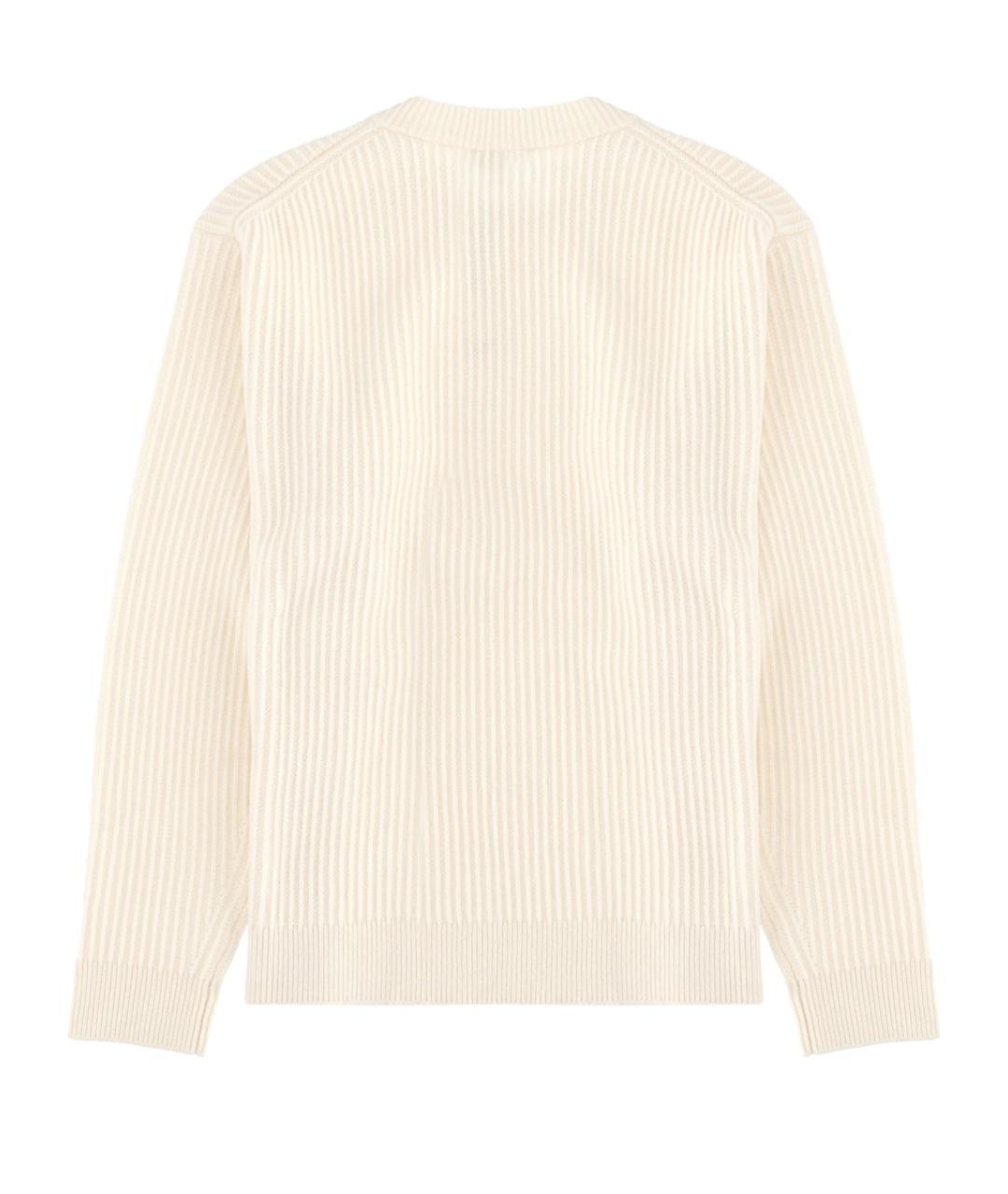 MAISON KITSUNE Бежевый шерстяной джемпер / свитер, фото 2