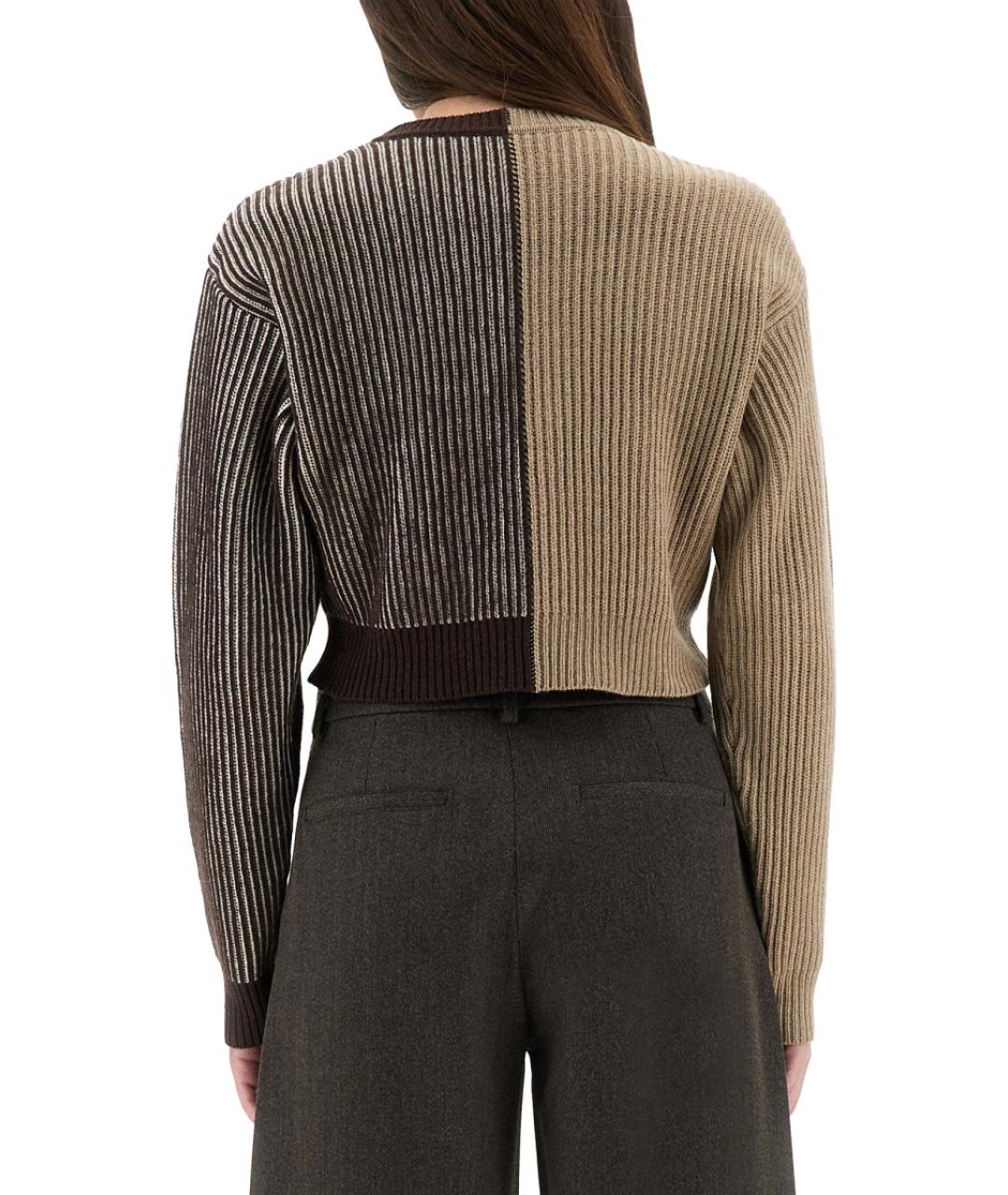 MOSCHINO JEANS Коричневый шерстяной джемпер / свитер, фото 3