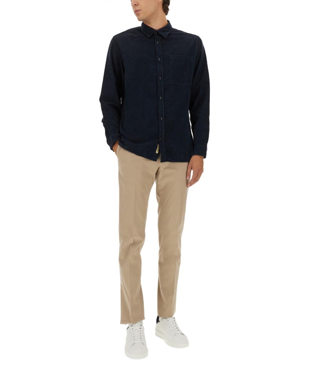 WOOLRICH Синяя хлопковая кэжуал рубашка, фото 2