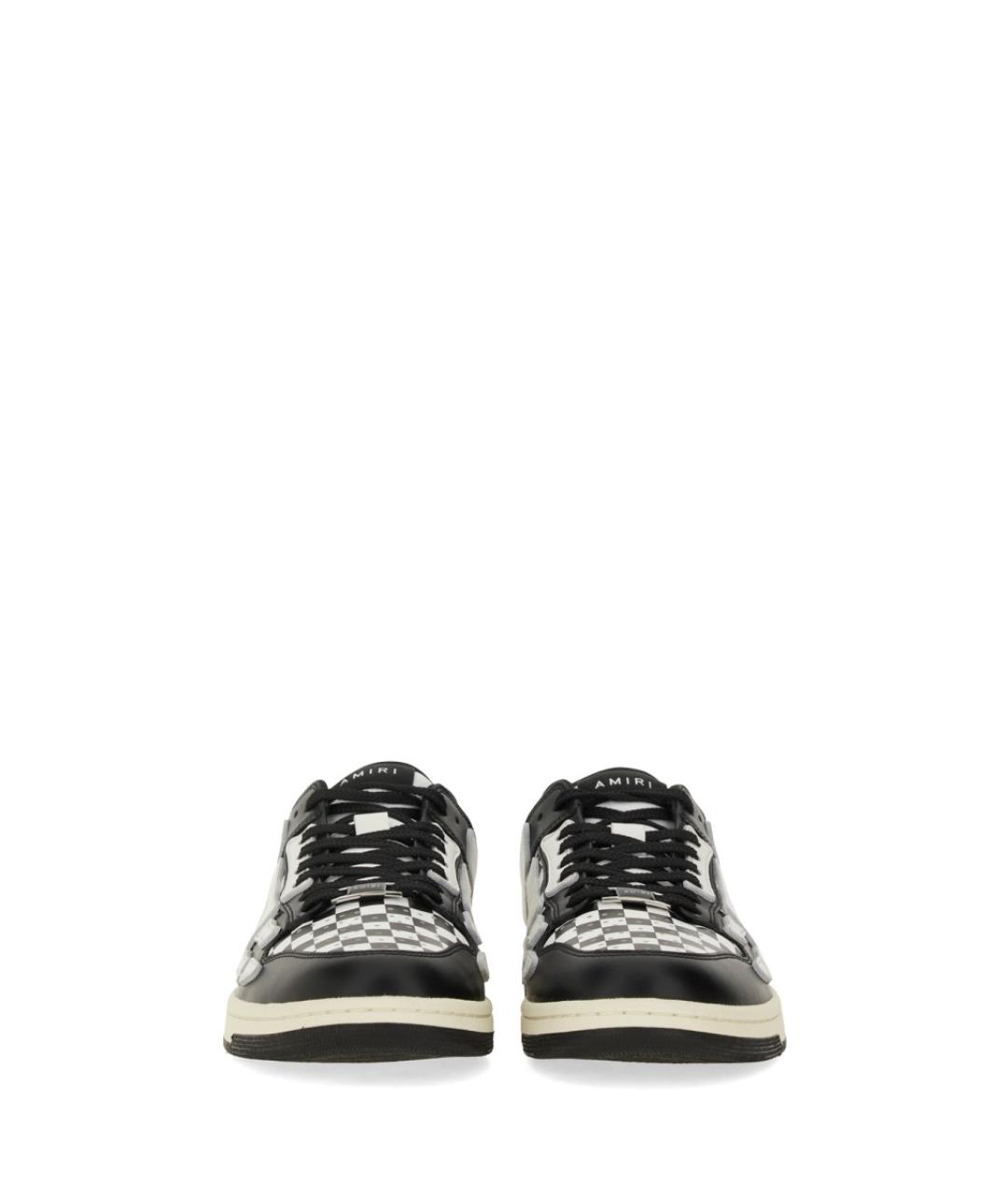 AMIRI Черные кожаные низкие кроссовки / кеды, фото 5