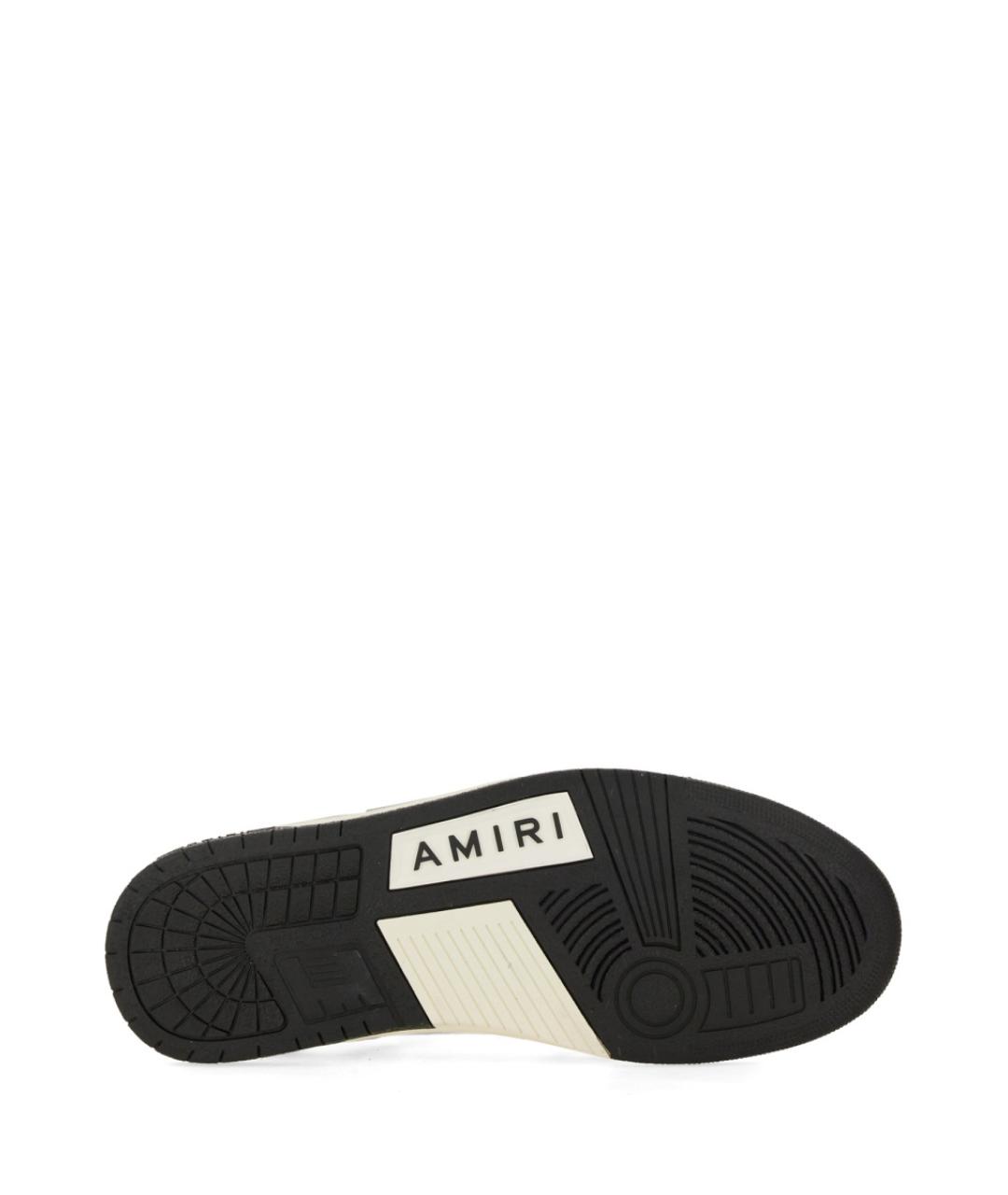 AMIRI Черные кожаные низкие кроссовки / кеды, фото 6