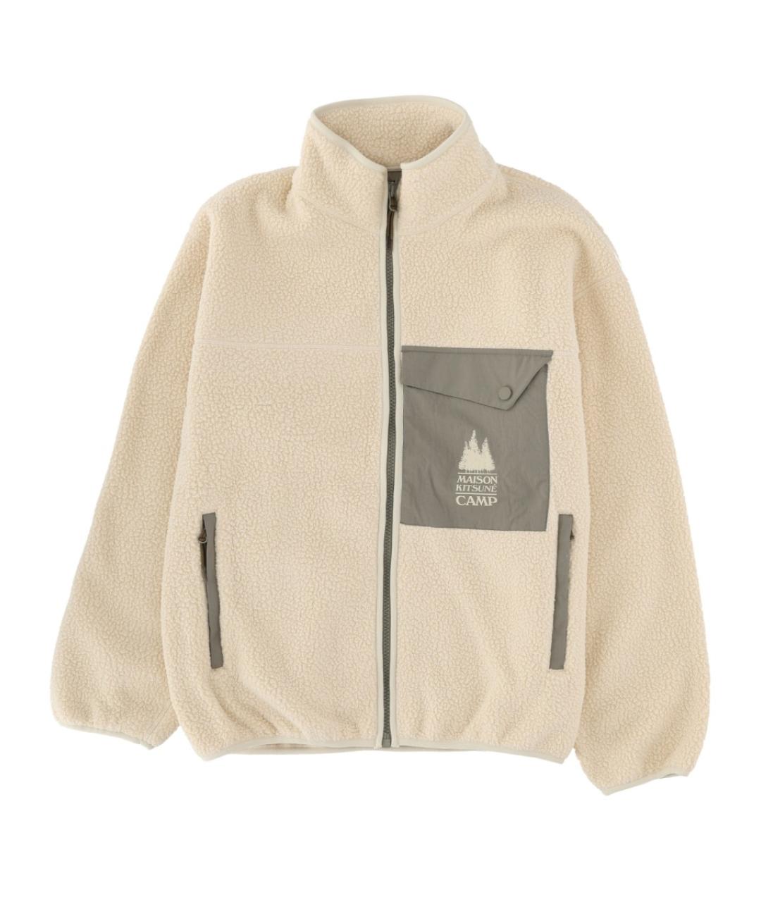 MAISON KITSUNE Бежевая полиэстеровая куртка, фото 1