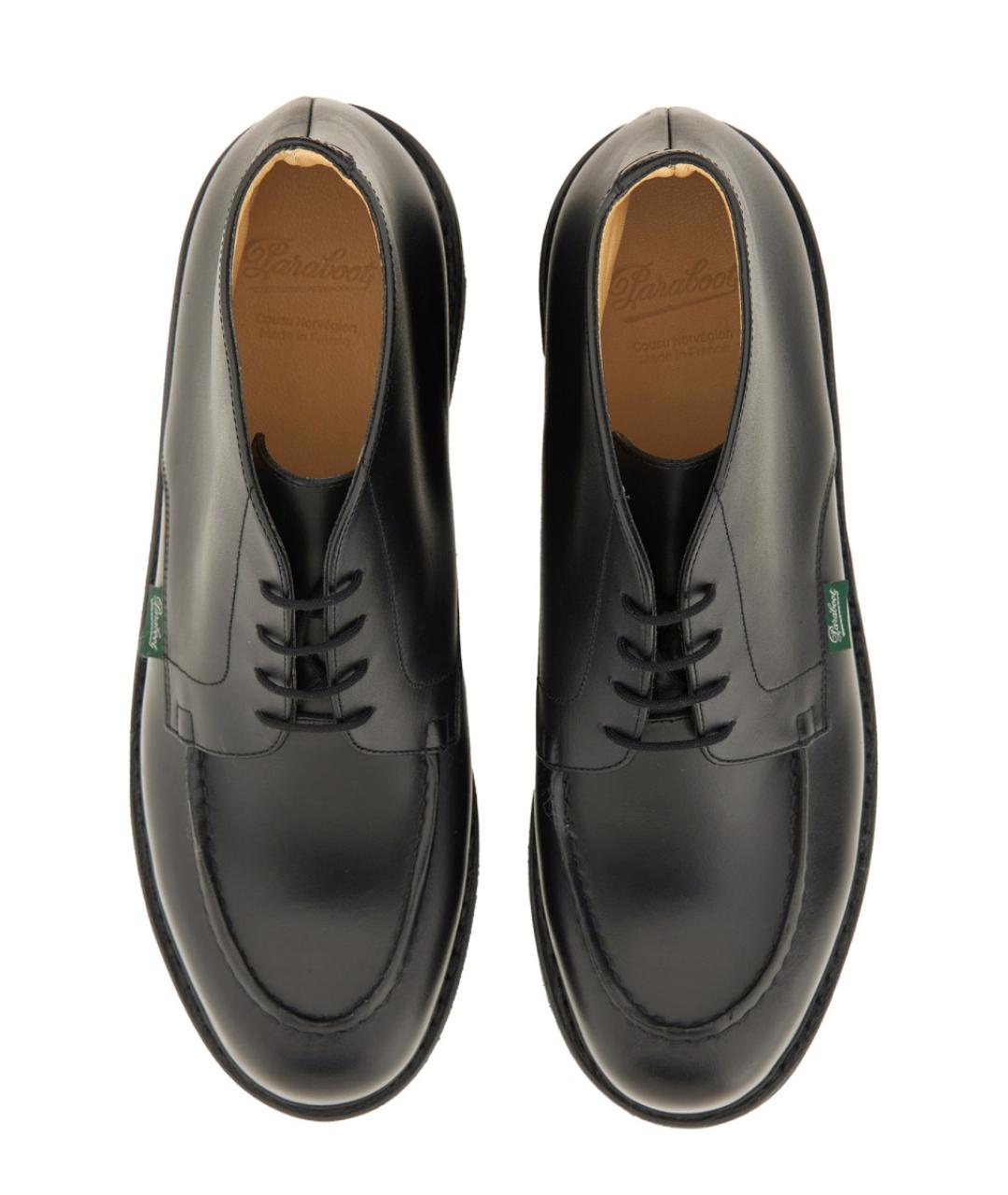 PARABOOT Черные кожаные низкие ботинки, фото 6