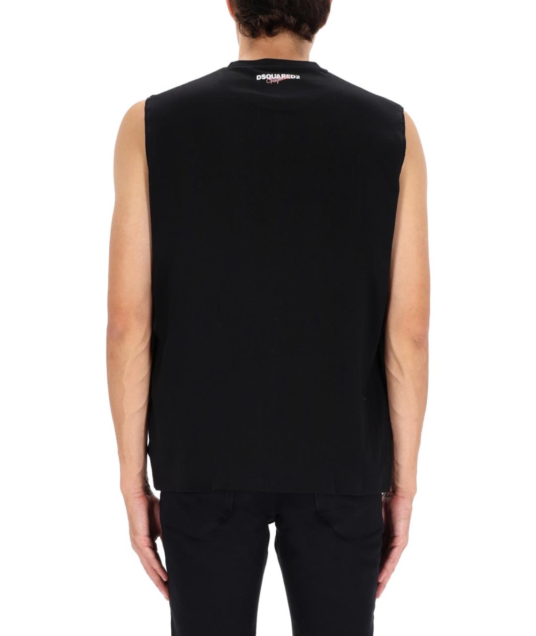 DSQUARED2 Черная хлопковая футболка, фото 4