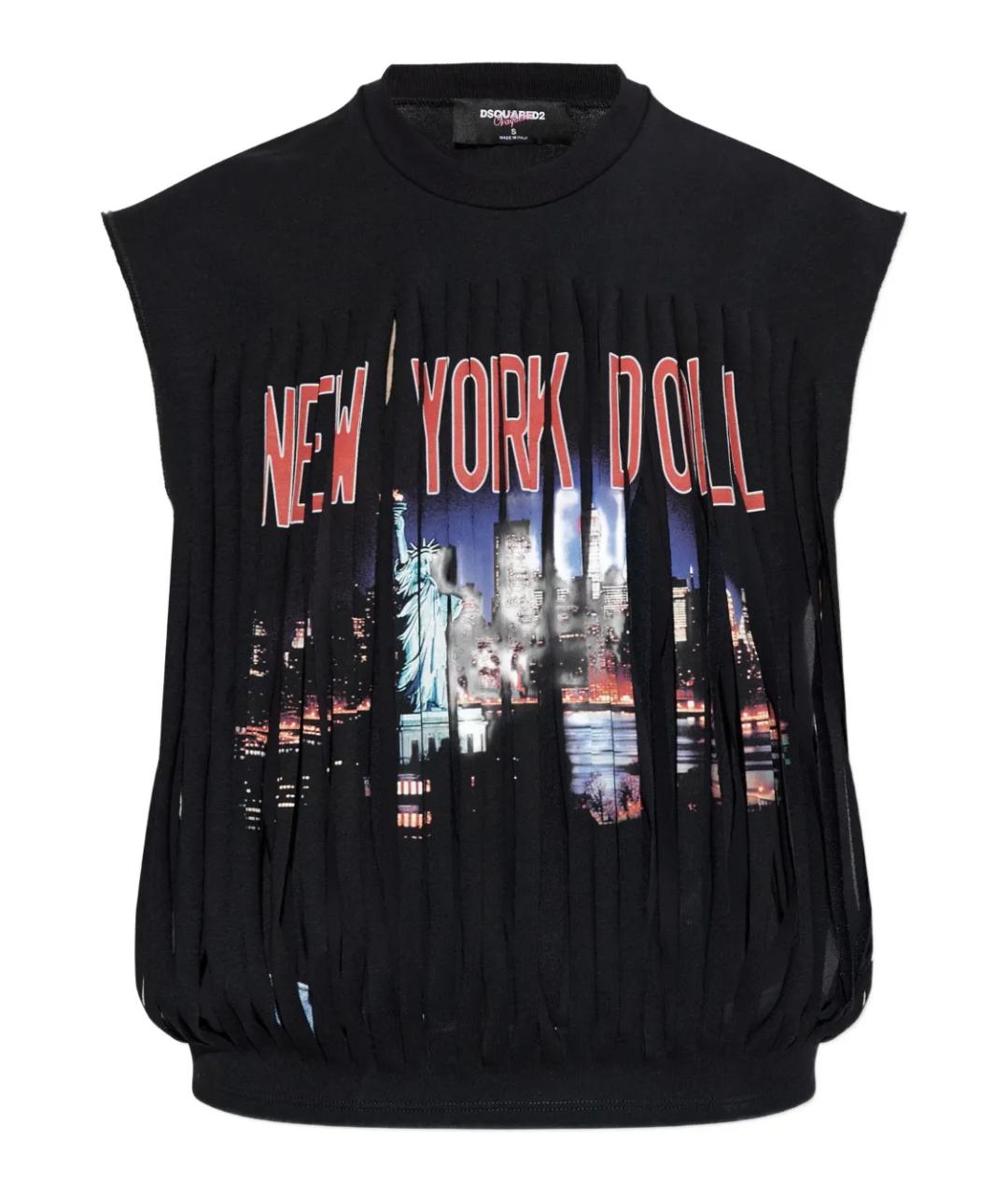 DSQUARED2 Черная хлопковая футболка, фото 1