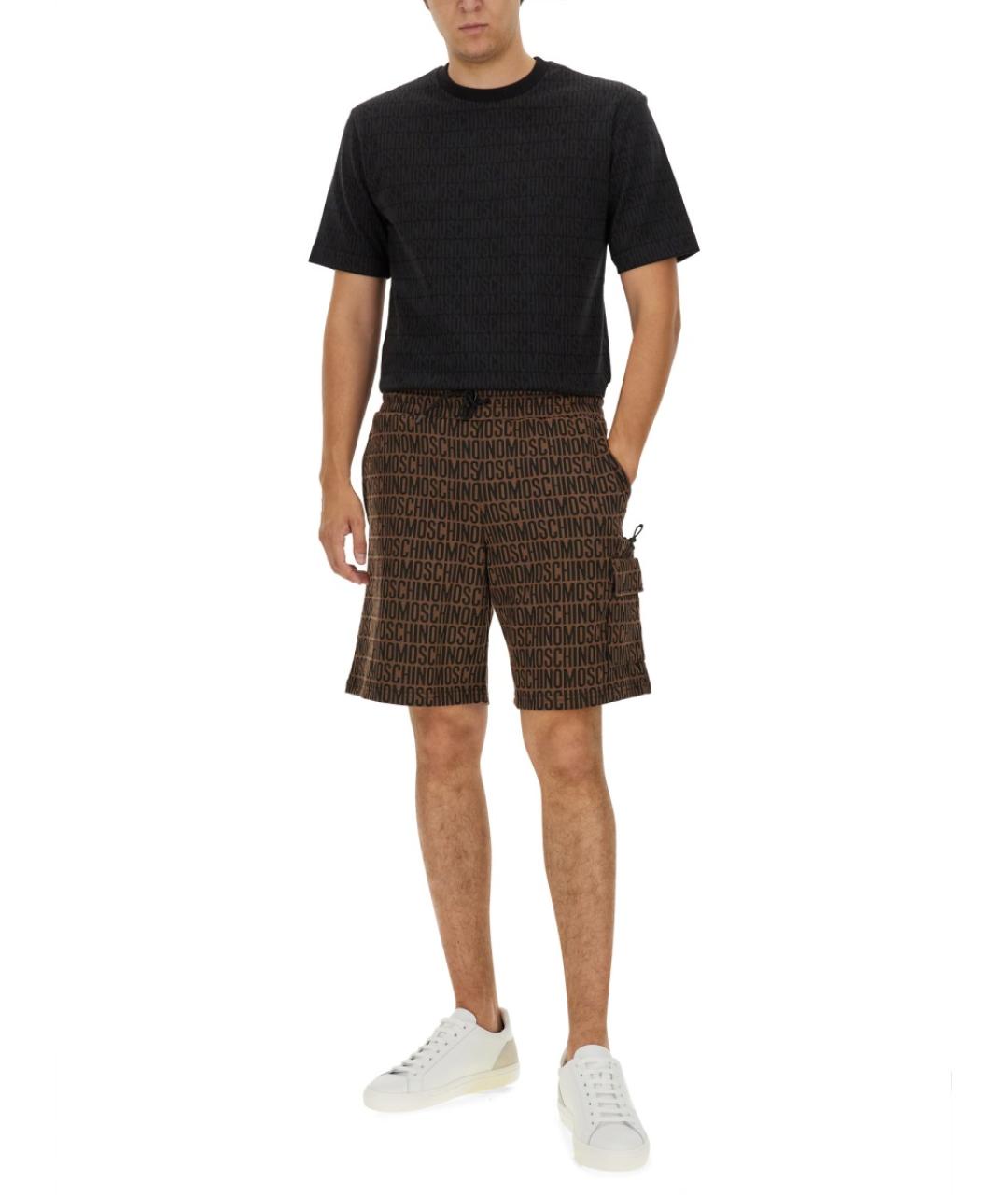MOSCHINO Черная хлопковая футболка, фото 2