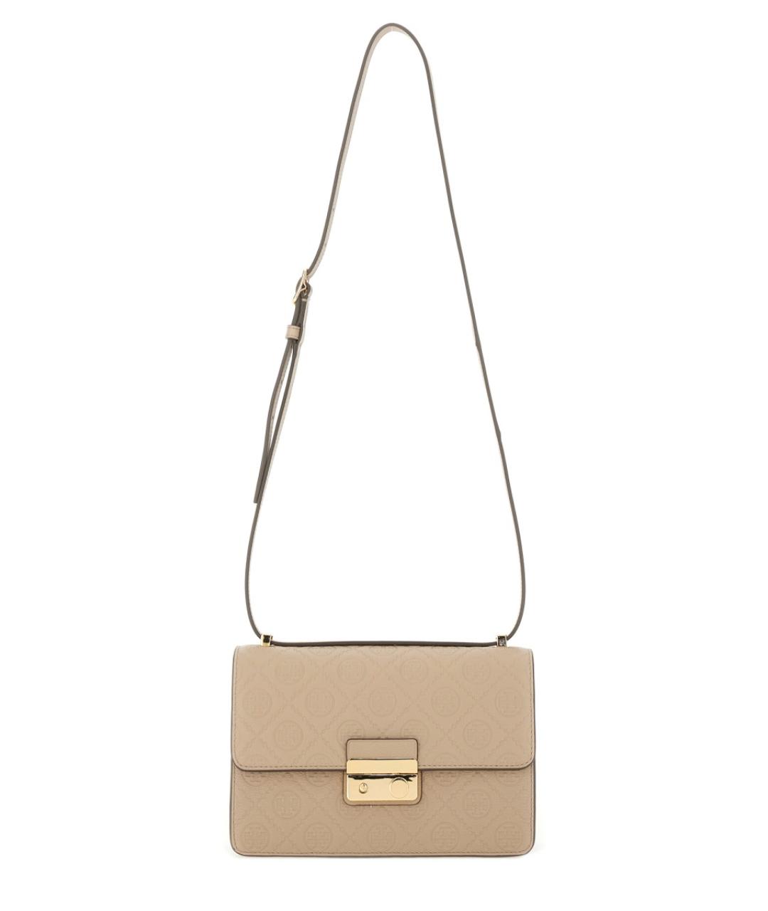 TORY BURCH Розовая кожаная сумка через плечо, фото 1