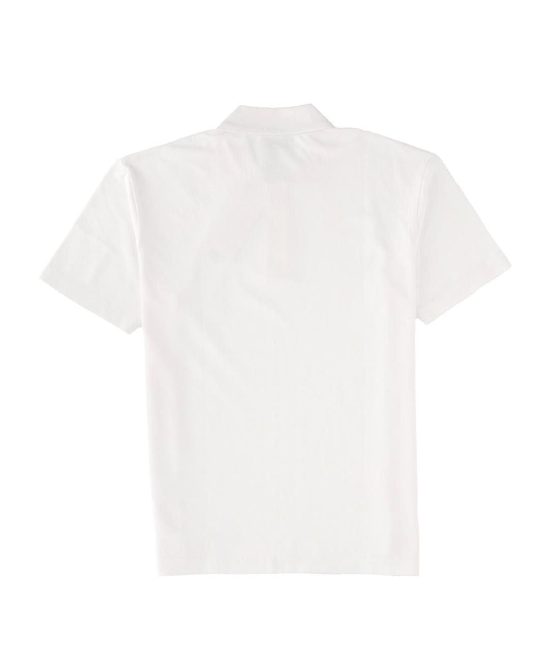 MAISON KITSUNE Белое хлопковое поло с коротким рукавом, фото 2