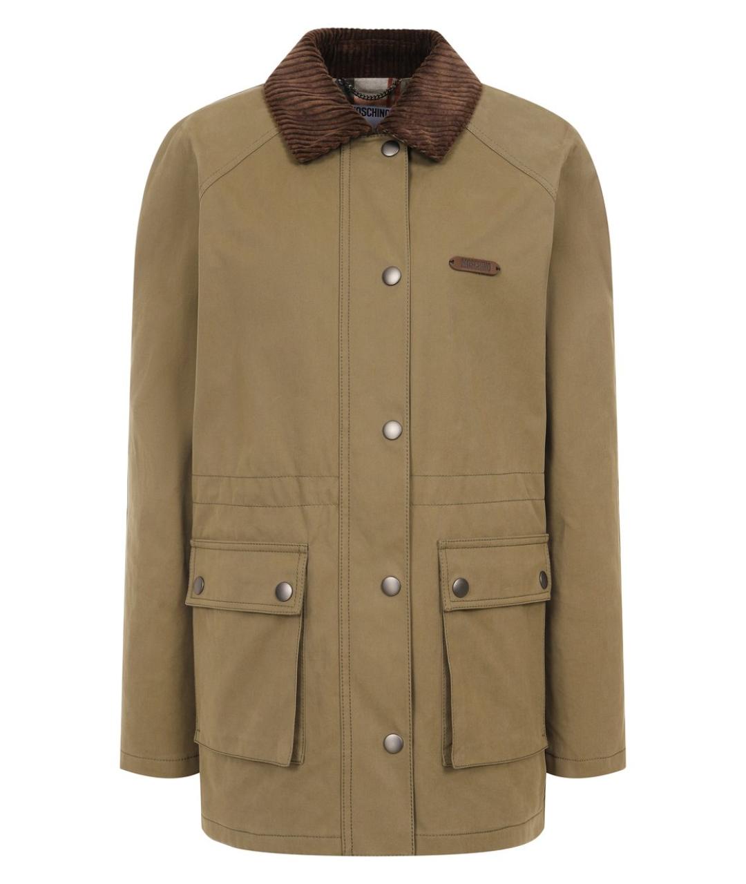 MOSCHINO Зеленая хлопковая куртка, фото 1