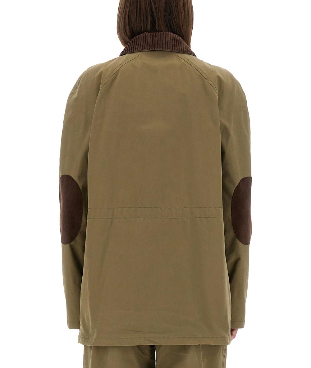 MOSCHINO Зеленая хлопковая куртка, фото 4