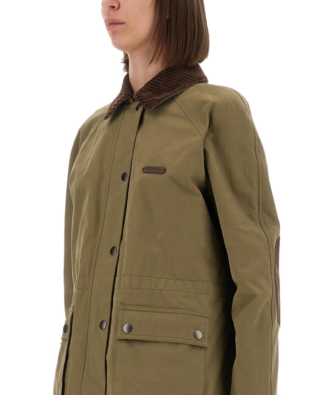 MOSCHINO Зеленая хлопковая куртка, фото 5