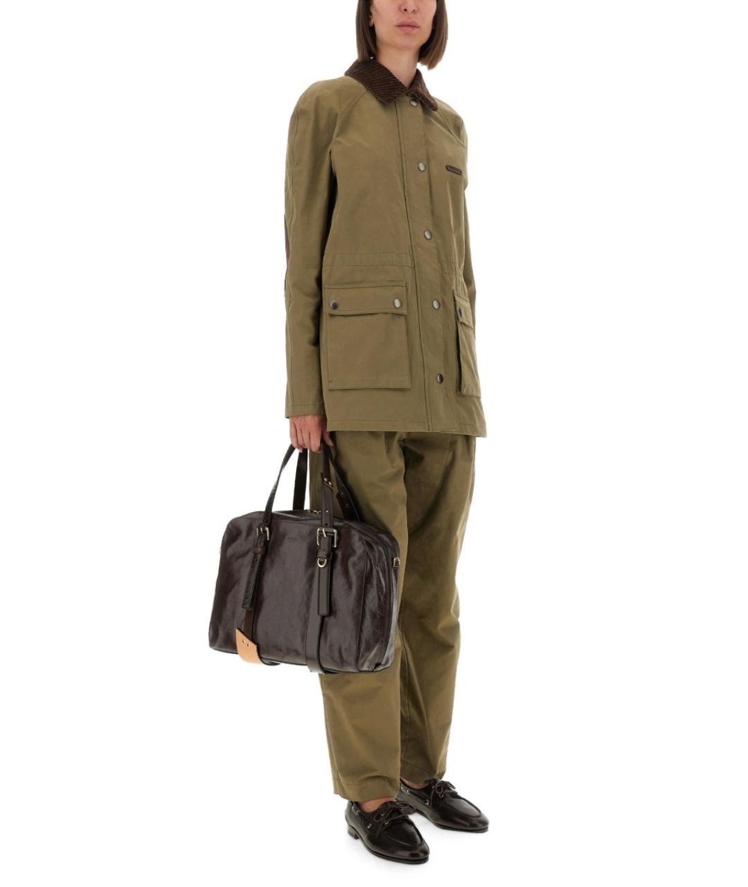 MOSCHINO Зеленая хлопковая куртка, фото 3