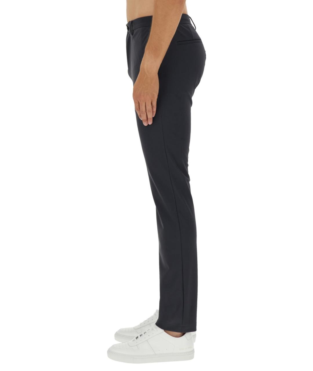 THEORY Серые полиамидовые повседневные брюки, фото 6