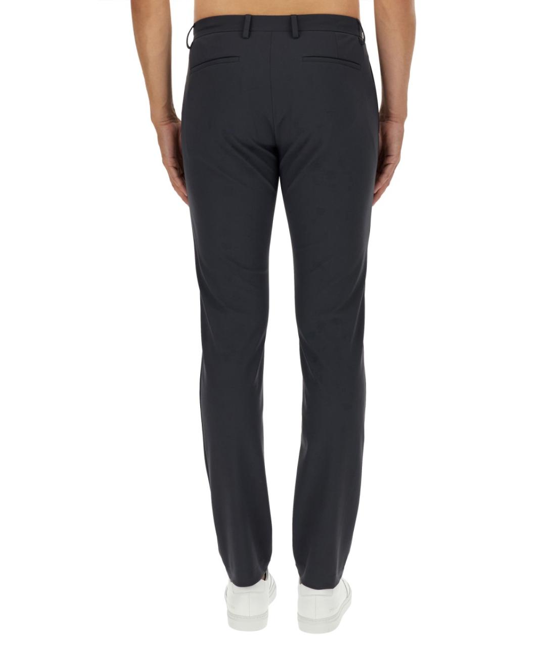 THEORY Серые полиамидовые повседневные брюки, фото 5