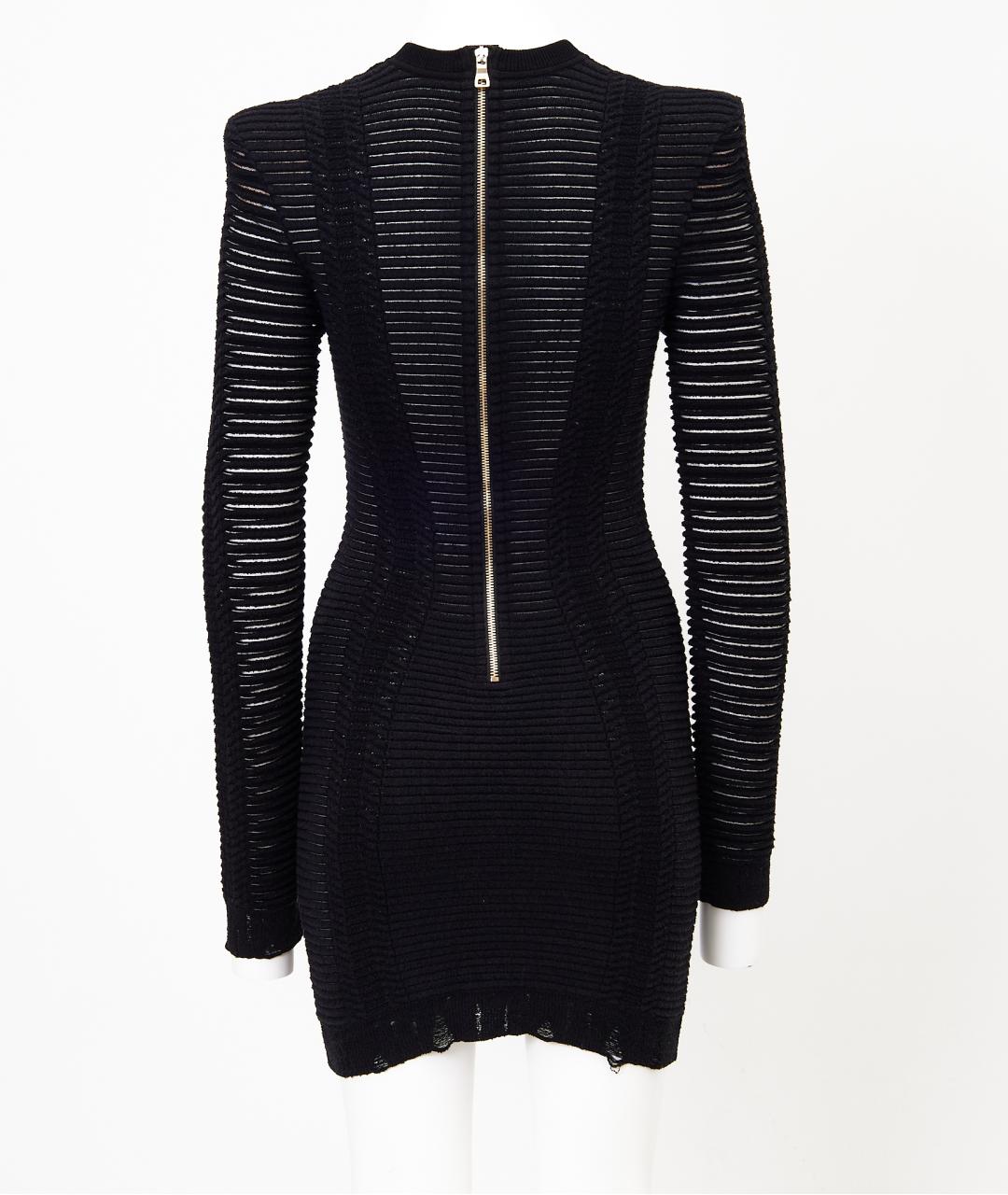 BALMAIN Черное вискозное вечернее платье, фото 2