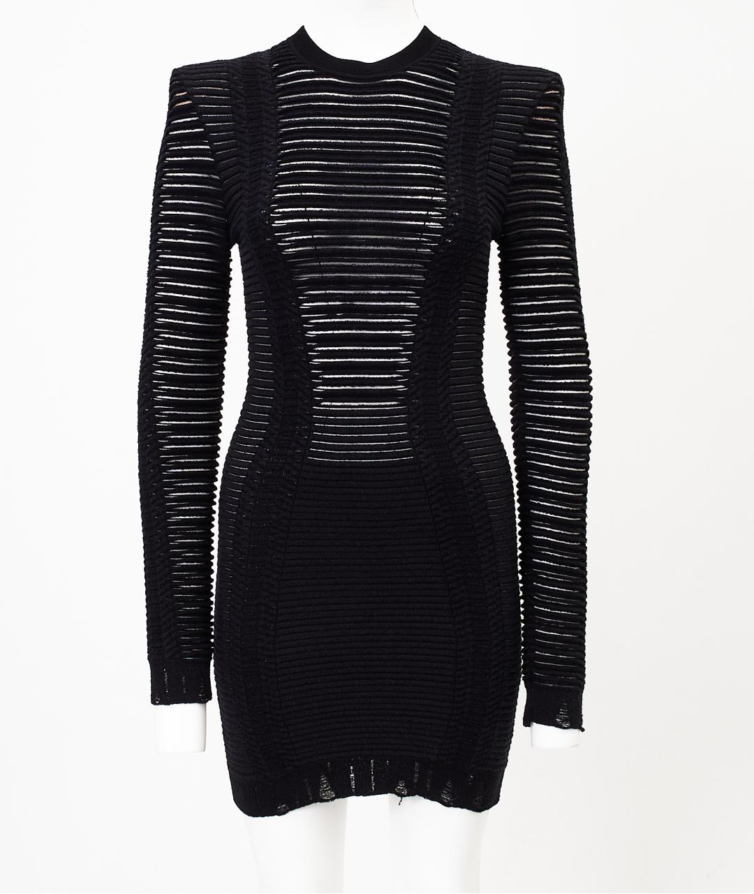 BALMAIN Черное вискозное вечернее платье, фото 7