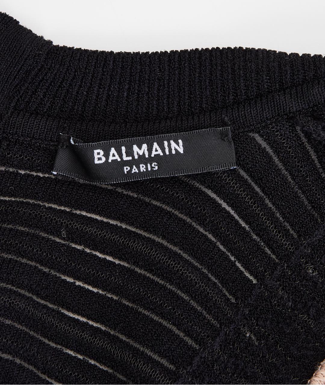 BALMAIN Черное вискозное вечернее платье, фото 4