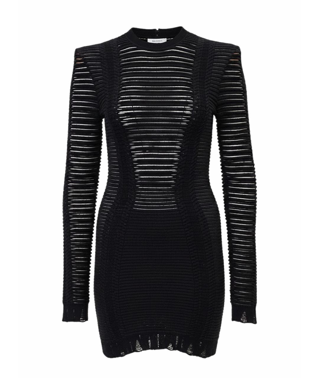 BALMAIN Черное вискозное вечернее платье, фото 1