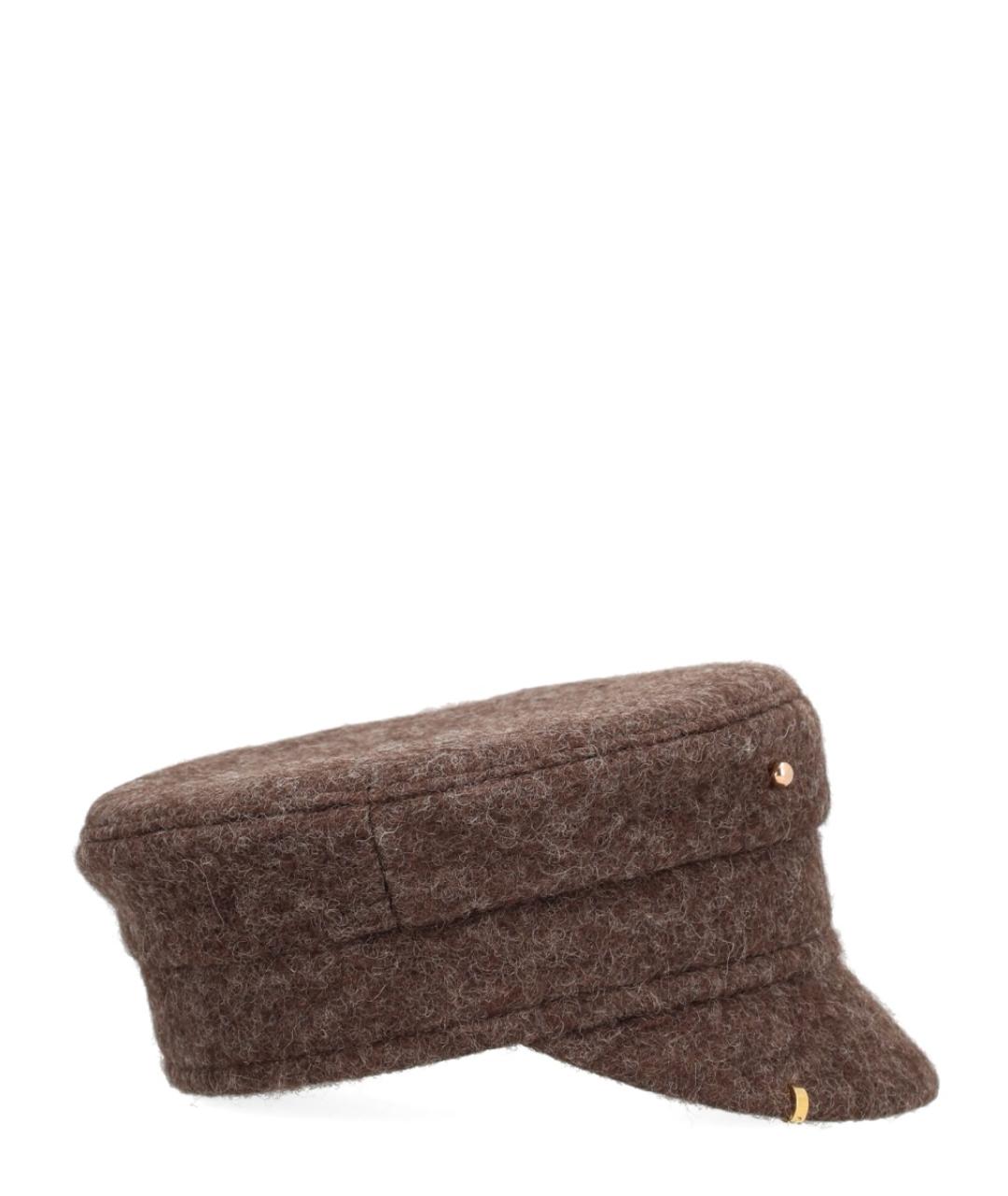 RUSLAN BAGINSKIY Коричневая шерстяная шляпа, фото 2