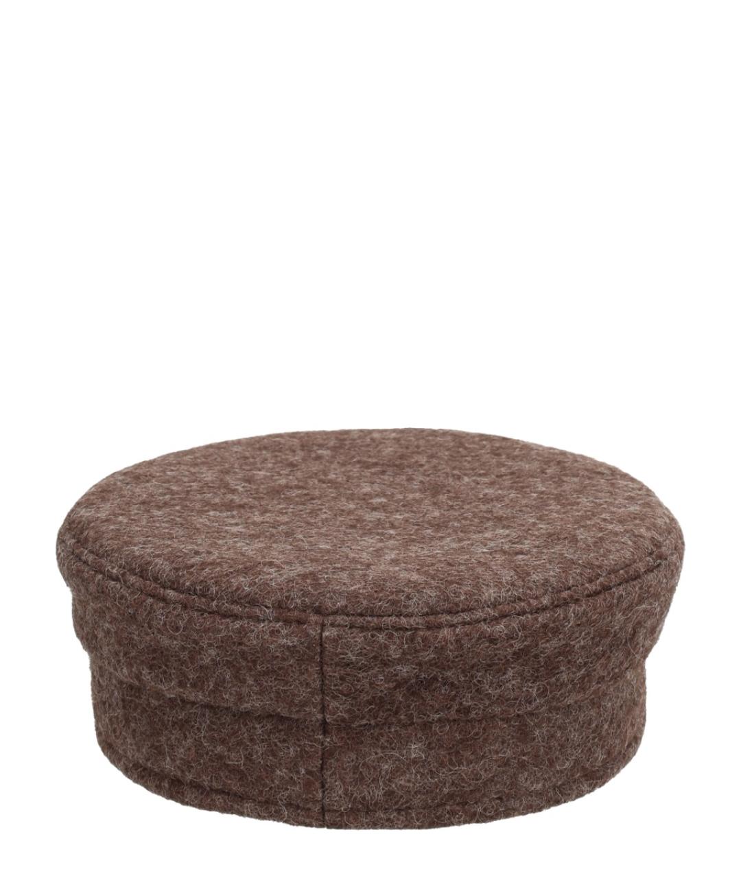 RUSLAN BAGINSKIY Коричневая шерстяная шляпа, фото 3