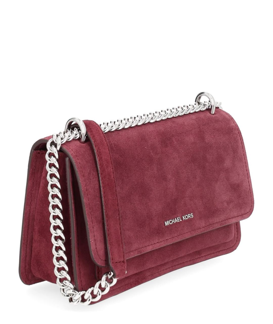 MICHAEL KORS Бордовая кожаная сумка через плечо, фото 2