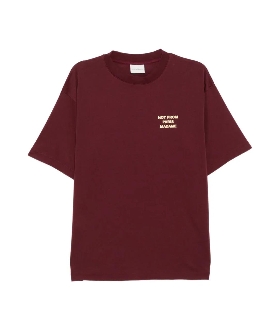 Drole de Monsieur Бордовая хлопковая футболка, фото 1