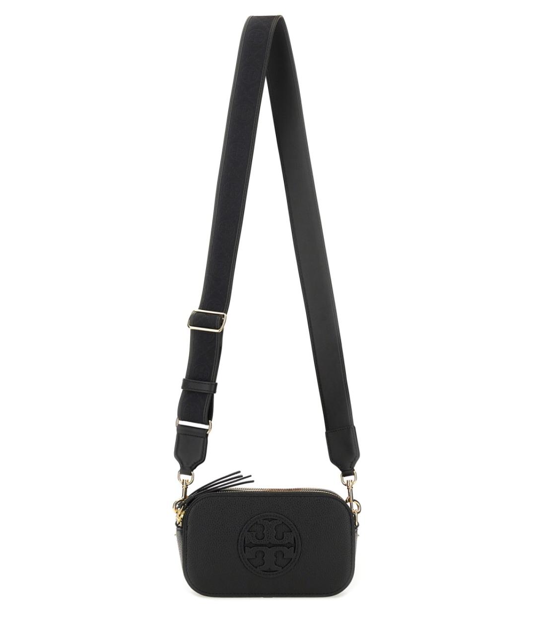 TORY BURCH Черная кожаная сумка через плечо, фото 1