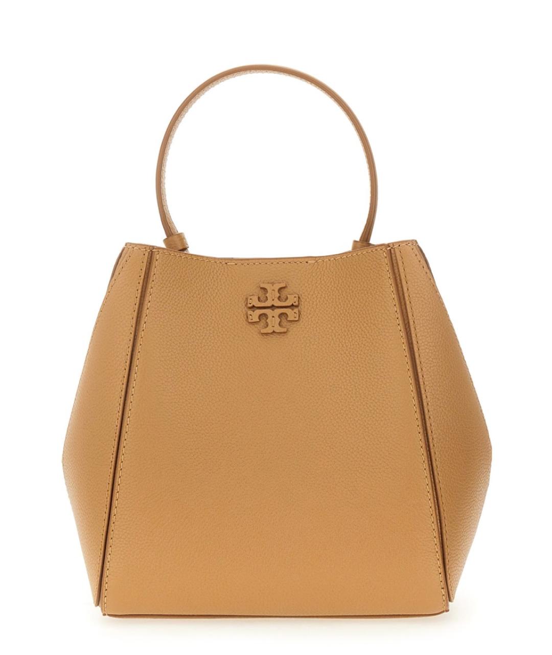 TORY BURCH Бежевая кожаная сумка через плечо, фото 6