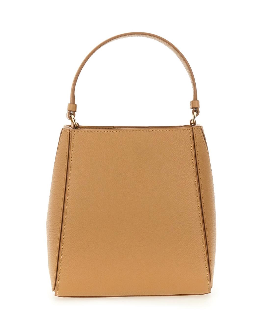 TORY BURCH Бежевая кожаная сумка через плечо, фото 5