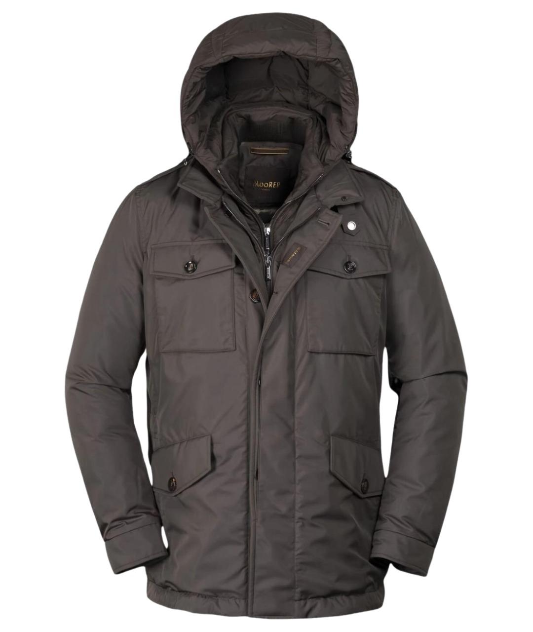 MOORER Хаки полиэстеровый пуховик, фото 1