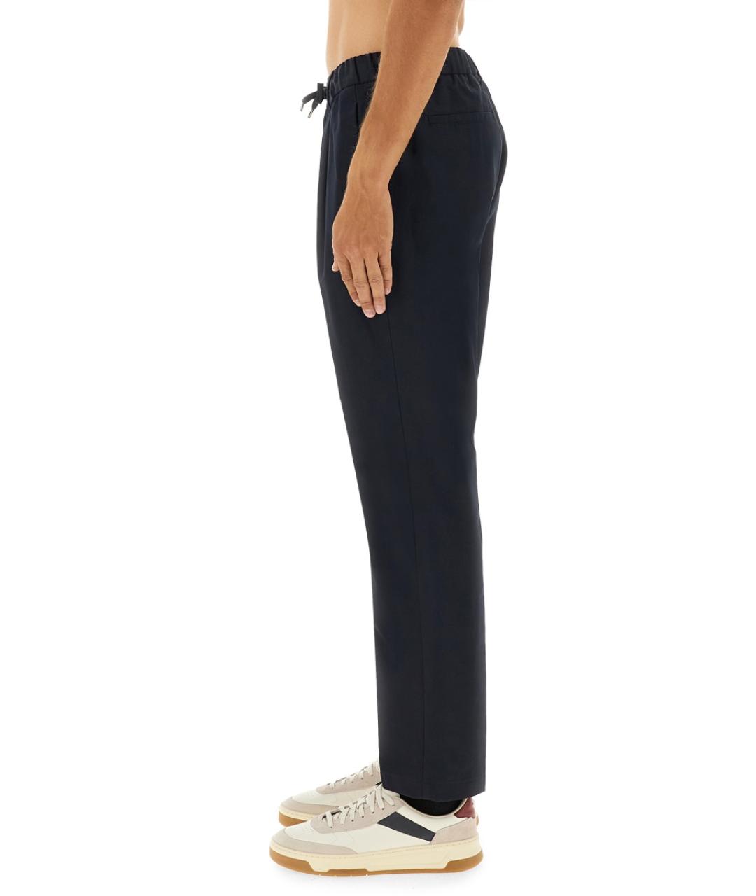 HERNO Синие хлопковые повседневные брюки, фото 3