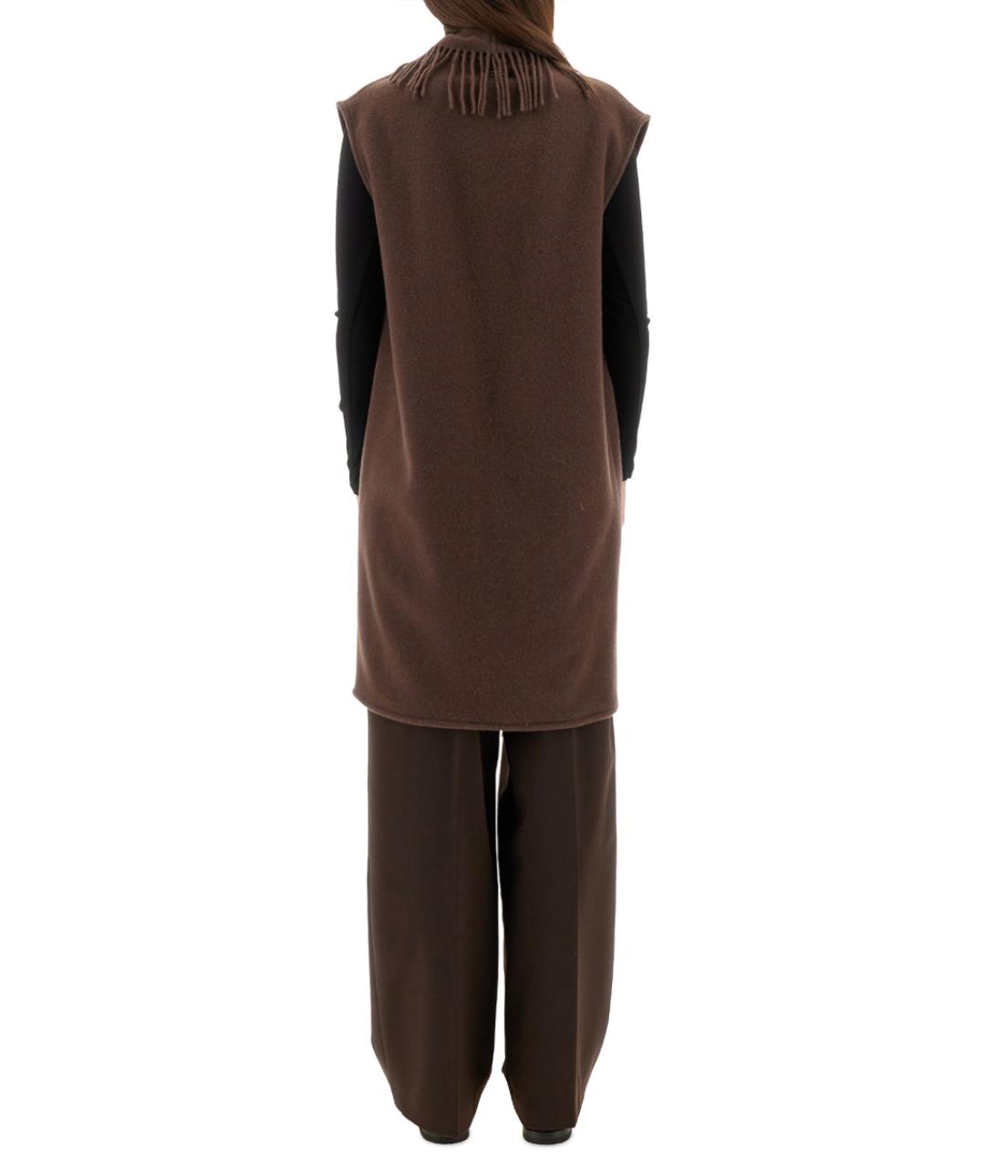 HERNO Коричневый шерстяной жилет, фото 4