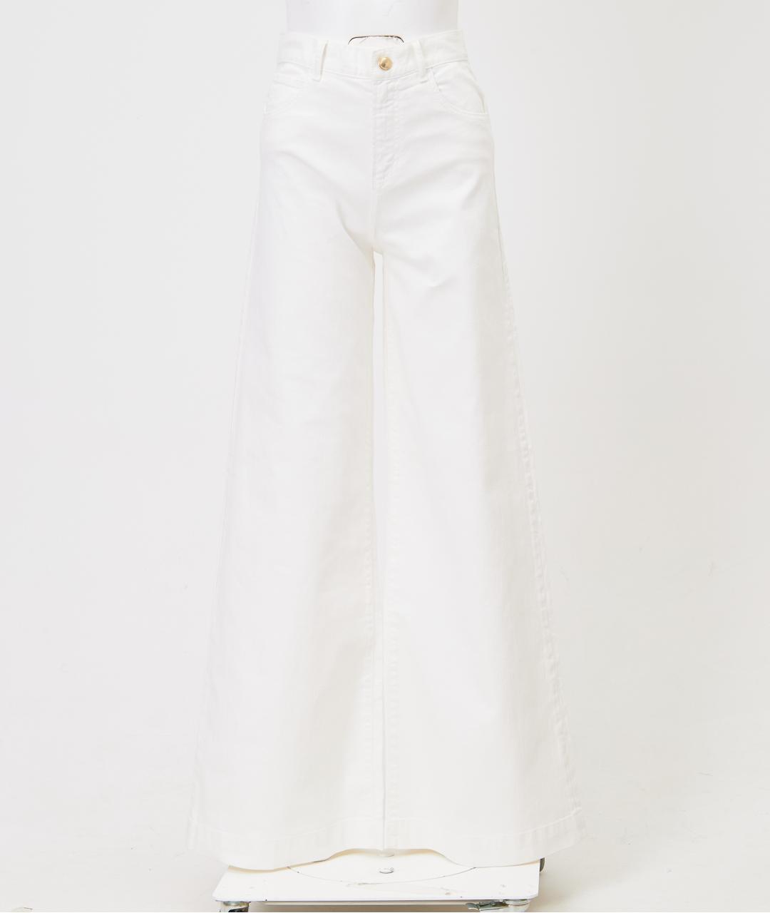 LIU JO Белые хлопковые джинсы клеш, фото 9