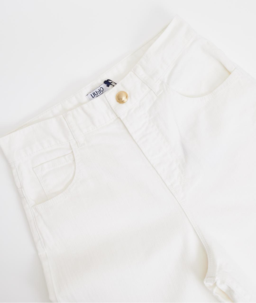 LIU JO Белые хлопковые джинсы клеш, фото 3