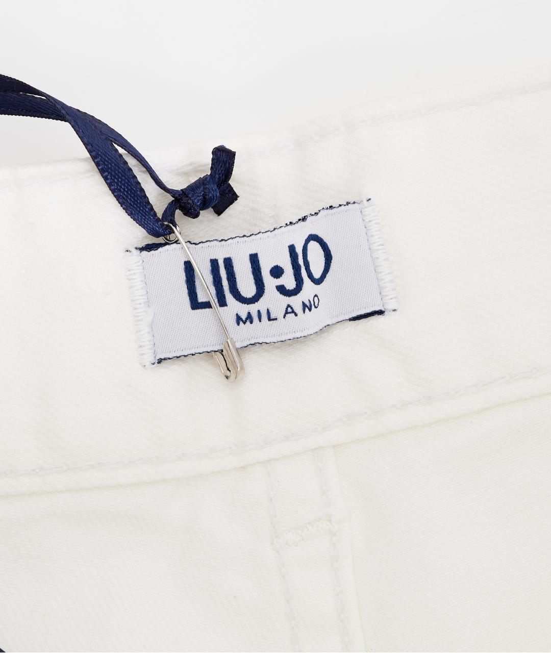 LIU JO Белые хлопковые джинсы клеш, фото 4