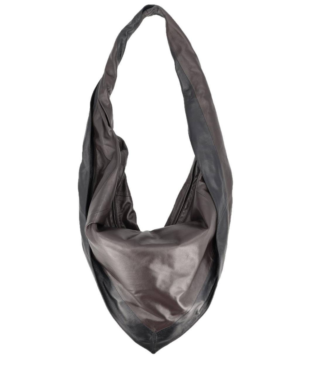 LEMAIRE Черная кожаная сумка на плечо, фото 2