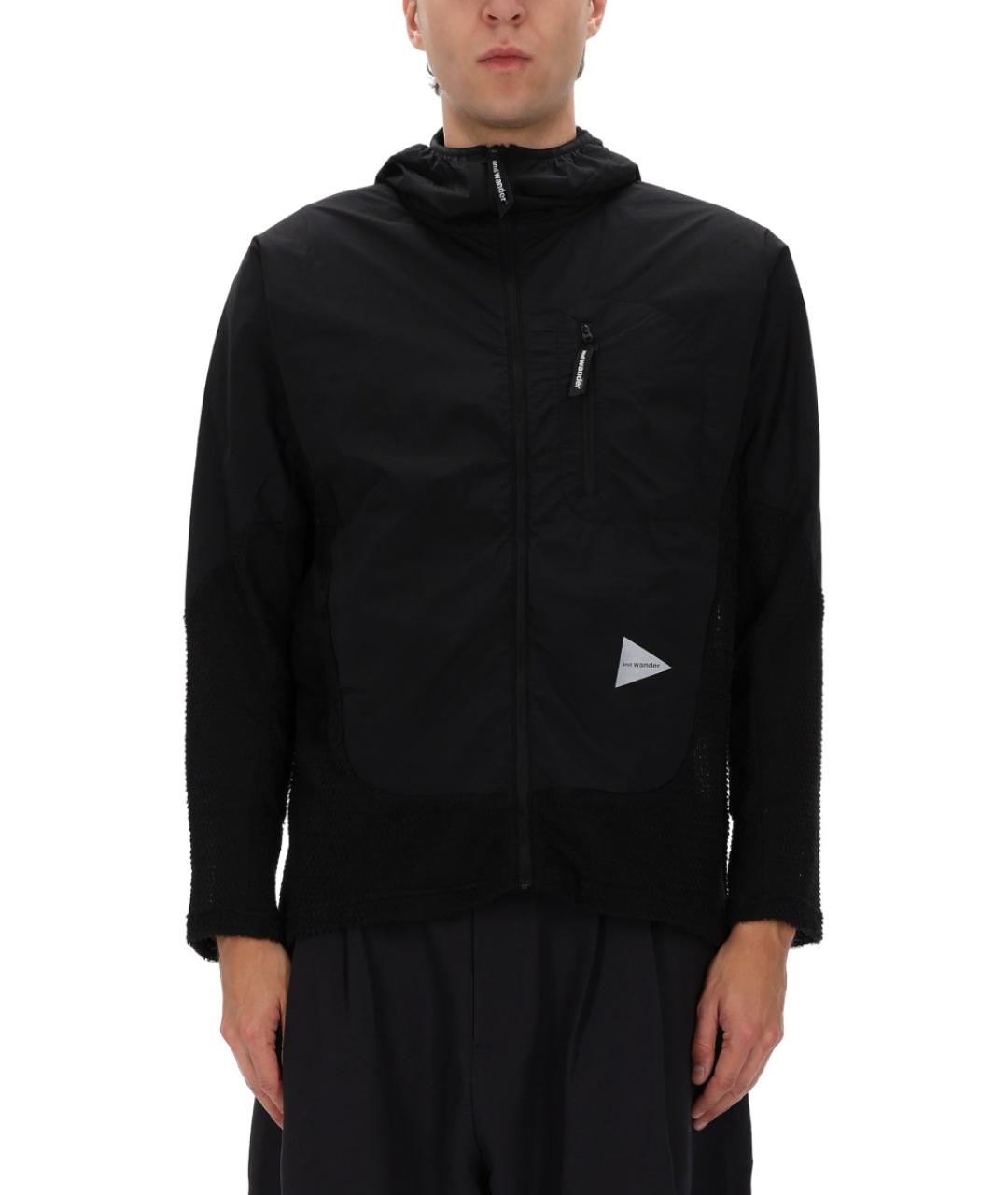 AND WANDER Черная полиэстеровая куртка, фото 2
