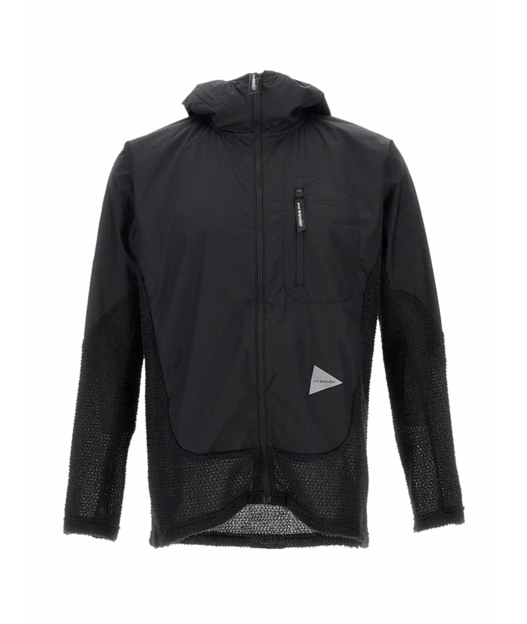 AND WANDER Черная полиэстеровая куртка, фото 1