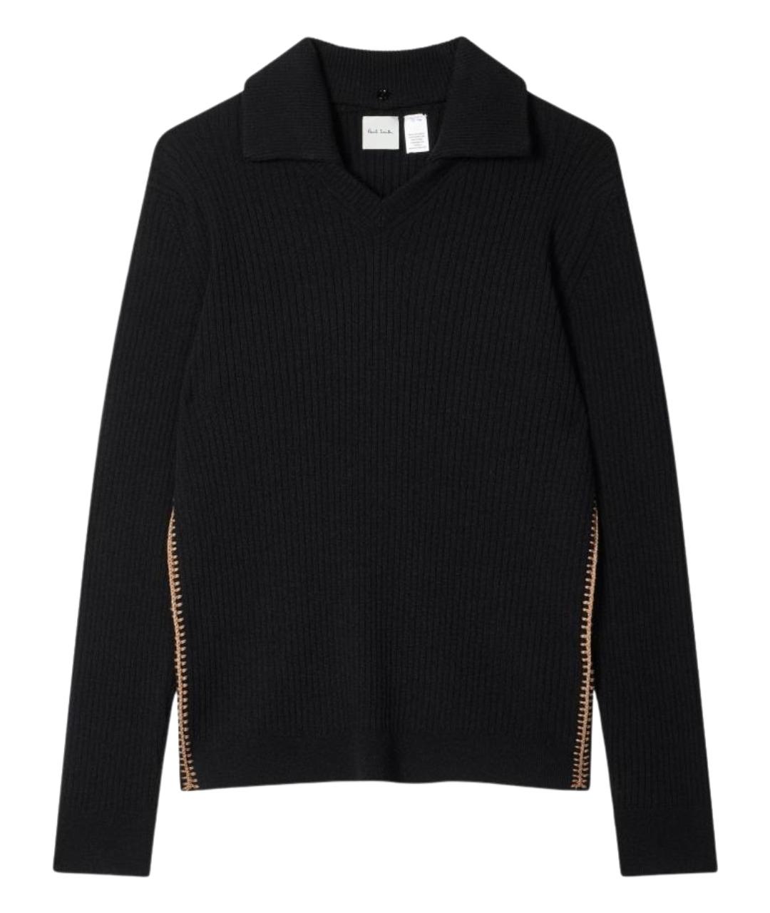 PAUL SMITH Черный шерстяной джемпер / свитер, фото 1