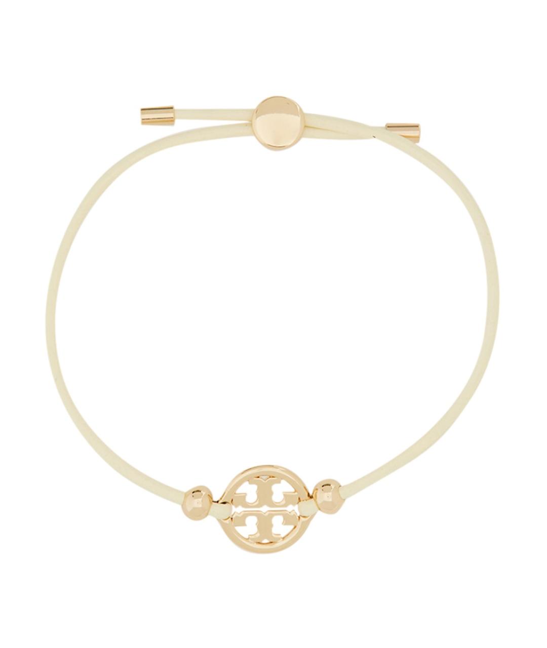TORY BURCH Золотой кожаный браслет, фото 2