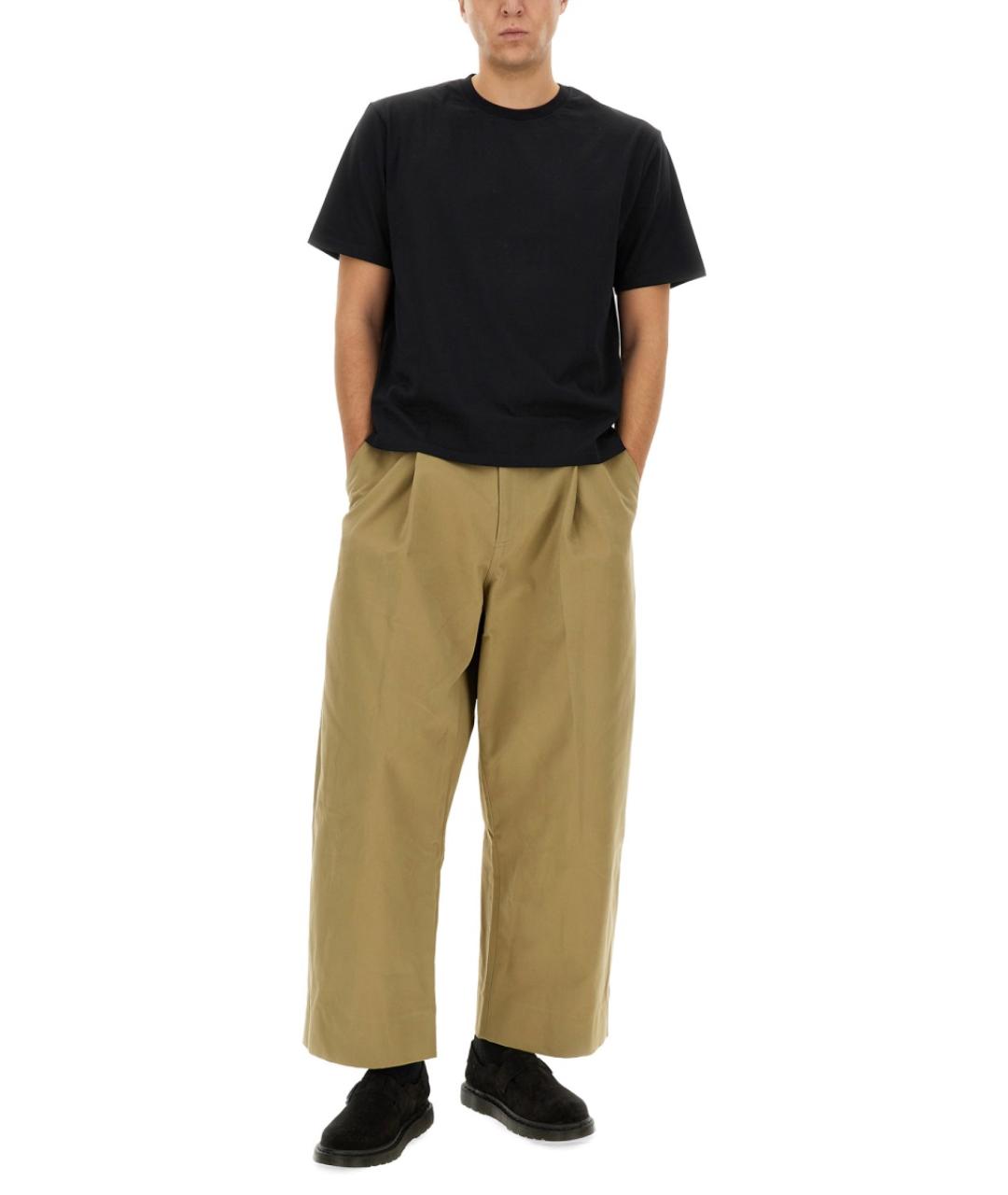 STUDIO NICHOLSON Бежевые хлопковые повседневные брюки, фото 3