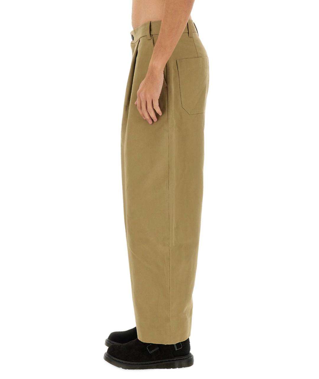 STUDIO NICHOLSON Бежевые хлопковые повседневные брюки, фото 6