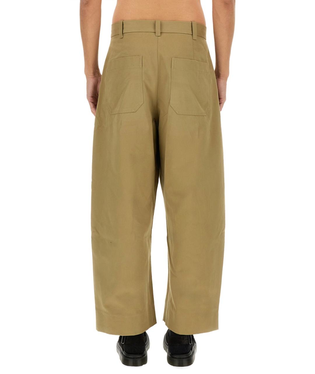 STUDIO NICHOLSON Бежевые хлопковые повседневные брюки, фото 5