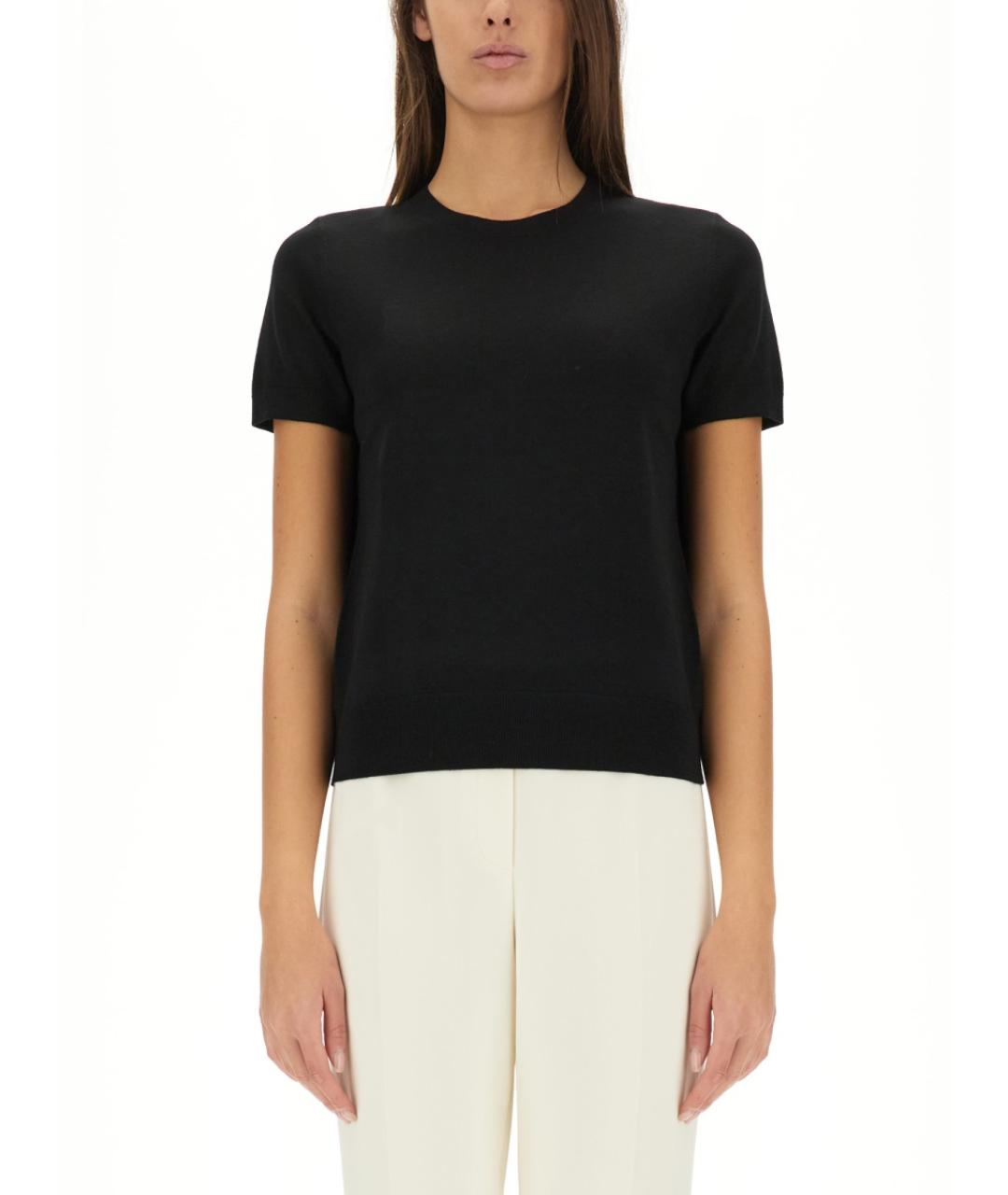 THEORY Черная шерстяная футболка, фото 2