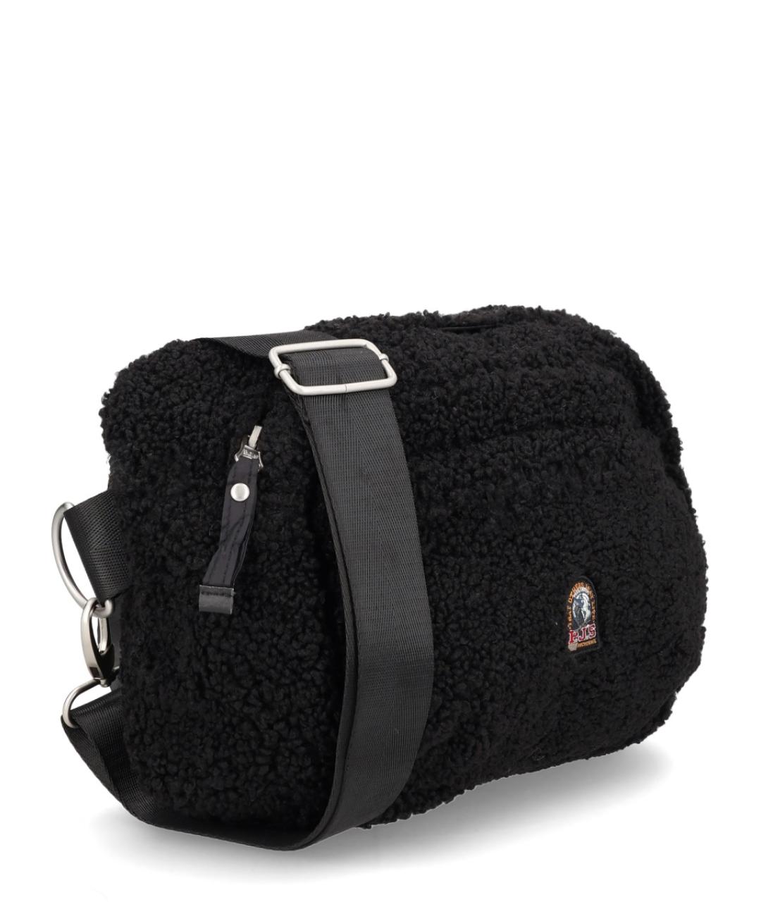 PARAJUMPERS Черная синтетическая сумка через плечо, фото 3